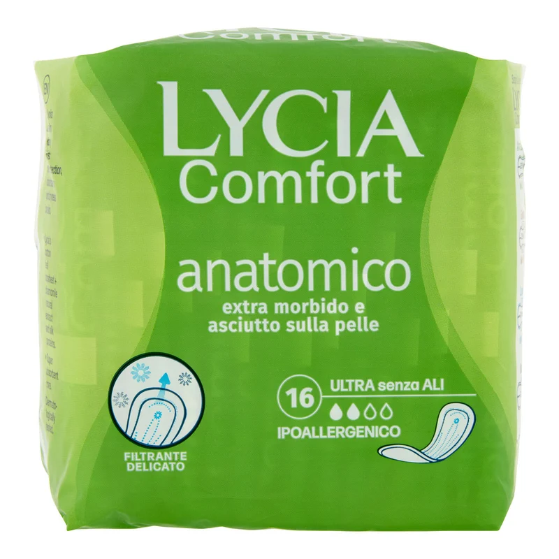Lycia Assorbenti Ultra pz 16 Anatomico – Cartone 24 pz