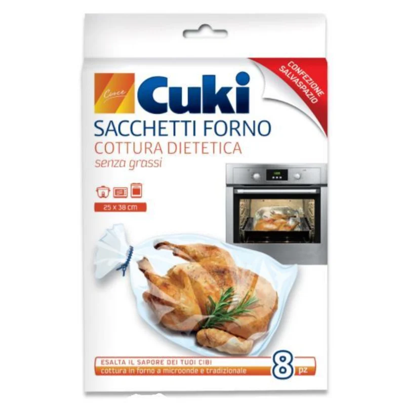 Cuki Sacchetti Forno Cottura Dietetica pz 8 – Cartone 24 pz