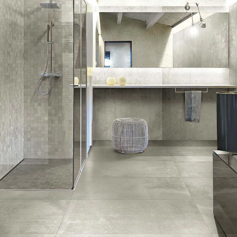 Gres Porcellanato Effetto Cemento Rettificato Grip 20.2x20.2 20mm Sable Matieres De Rex - Florim