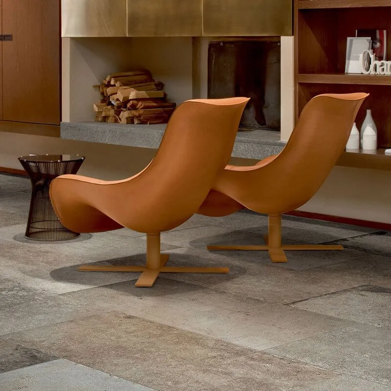 Gres Porcellanato Effetto Pietra Rettificato Grip 60x60 20mm Ecru La Roche - Florim