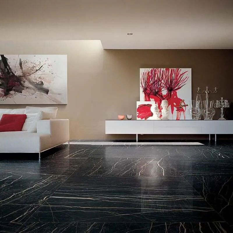 Gres Porcellanato Effetto Marmo Rettificato Naturale 60x120 6mm Thunder Night Prexious - Florim