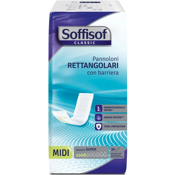 Soffisof Pannoloni Rettangolare con Barriera pz 30 – Cartone 8 pz