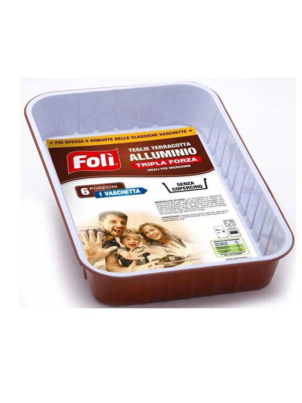 Foli'cont Terracotte — Contenitori Monouso 6 Porzioni · Vendita all'ingrosso a cartone
