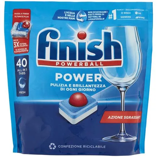 Finish Tabs pz 40 Power Regular – Cartone 5 pz