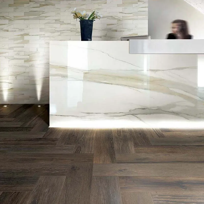 Gres Porcellanato Effetto Legno Rettificato Naturale 80x80 9mm Choco Planches De Rex - Florim