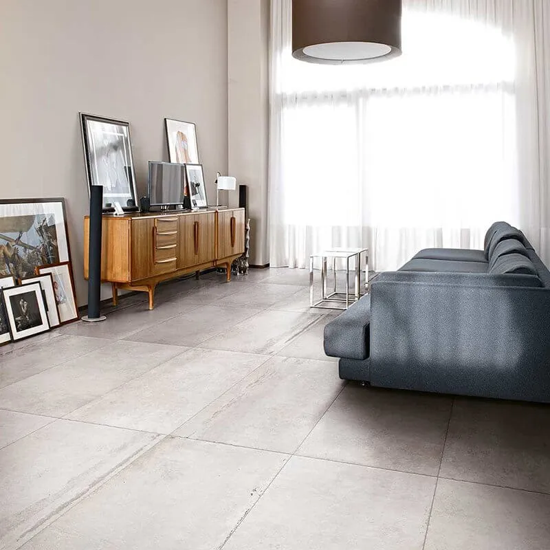 Gres Porcellanato Effetto Pietra Rettificato Naturale 60x60 9mm Blanc La Roche - Florim