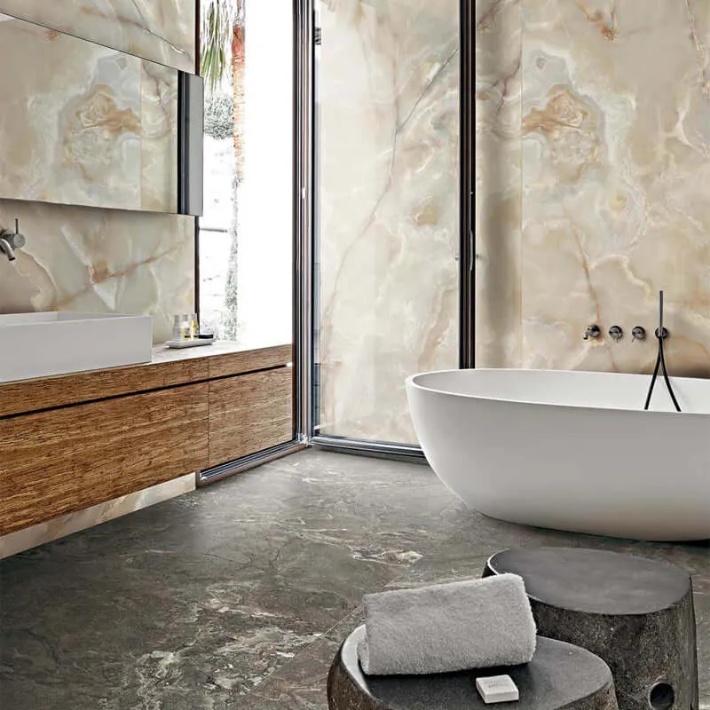 Gres Porcellanato Effetto Pietra Rettificato Grip 60x60 9mm Golden Porphyry Onyx&More - Florim