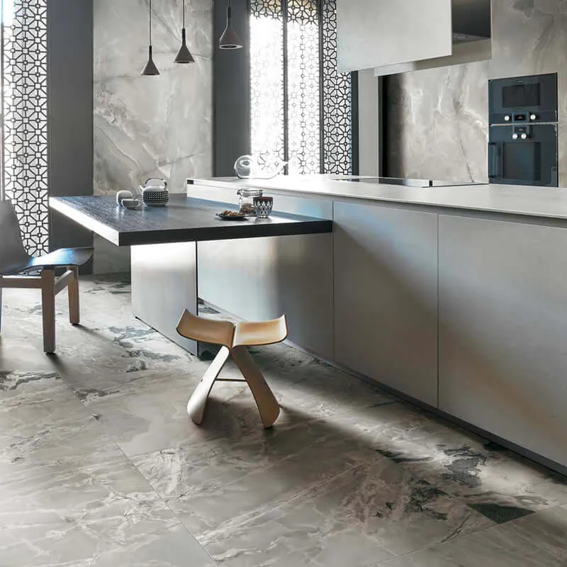 Gres Porcellanato Effetto Pietra Rettificato Satinato 60x60 9mm Silver Blend Onyx&More - Florim