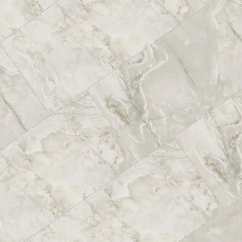 Gres Porcellanato Effetto Pietra Rettificato Lucido 60x120 9mm White Onyx Onyx&More - Florim