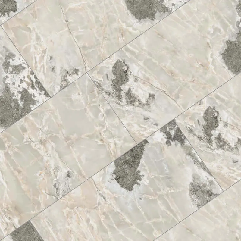 Gres Porcellanato Effetto Pietra Rettificato Lucido 60x120 9mm White Blend Onyx&More - Florim