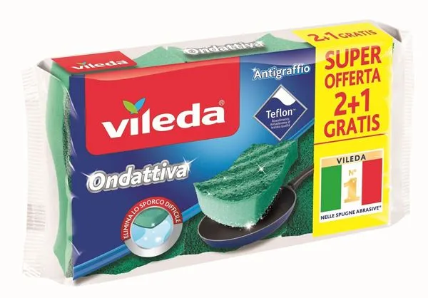 Vileda Ondattiva Spugna 2+1 – Cartone 28 pz