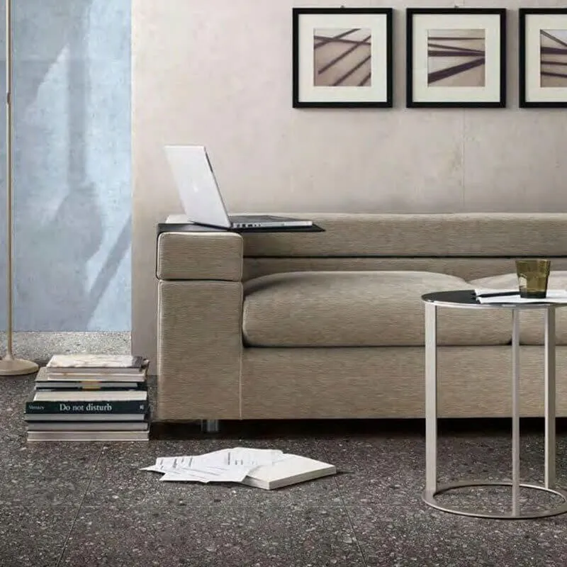 Gres Porcellanato Effetto Graniglia Rettificato Grip 60x120 9mm Liquorice Mix Match up - Florim