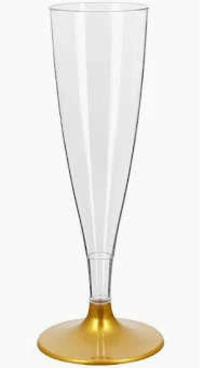 Tavola Party Flute+base pz 6 Oro – Cartone 24 pz