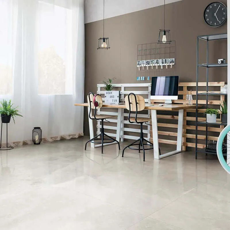 Gres Porcellanato Effetto Pietra Rettificato Bocciardato 60x60 20mm White Gold Rock Salt - Florim