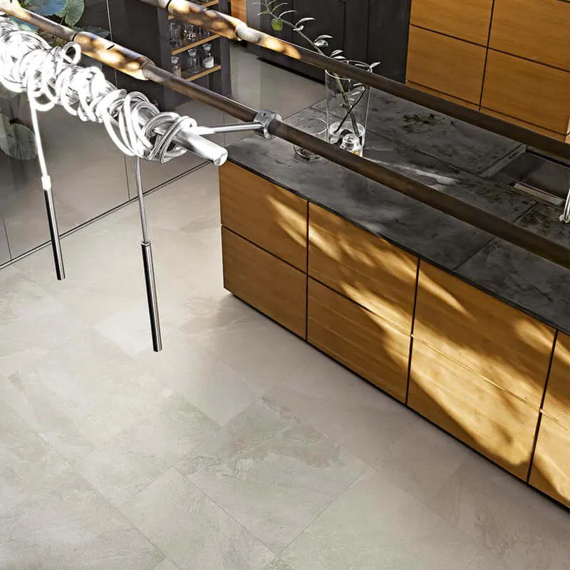 Gres Porcellanato Effetto Pietra Rettificato Bocciardato 60x60 20mm White Natural Stone - Florim