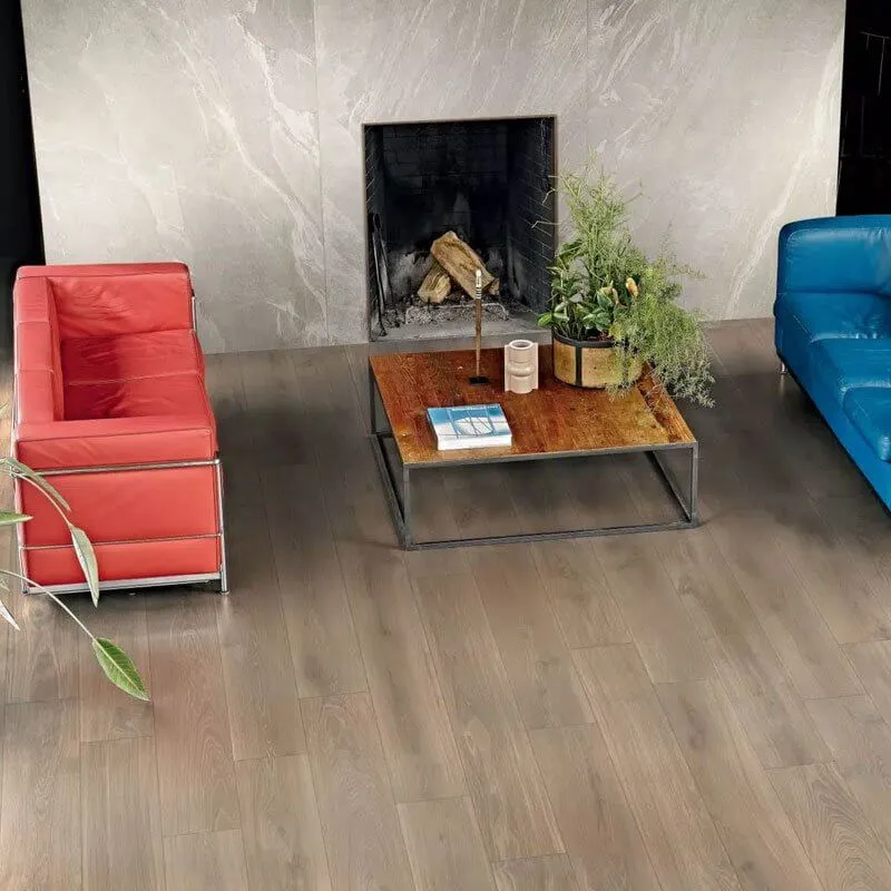 Gres Porcellanato Effetto Pietra Rettificato Naturale 120x120 6mm Cotton Woodslate Life - Florim