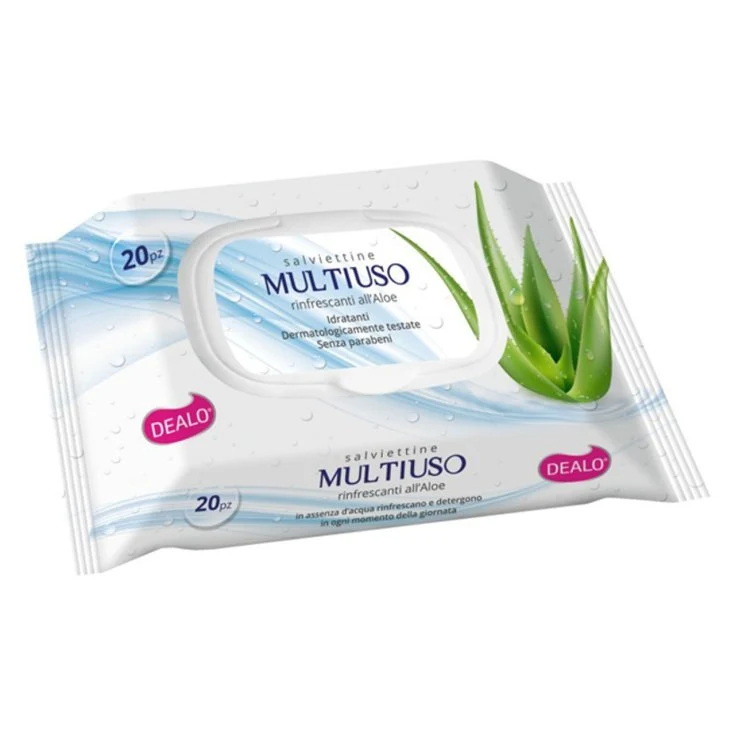 Dealo Salviett Multiuso pz 20 Aloe – Cartone 24 pz