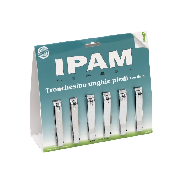 Ipam Taglia Unghie Piedi Tascabile – Cartone 12 pz