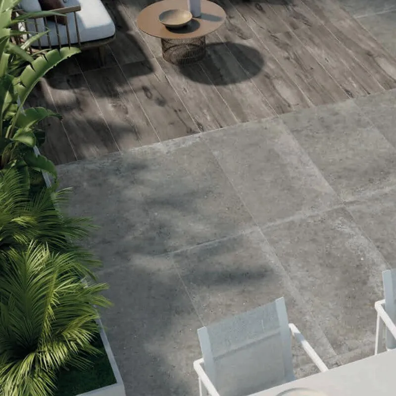 Gres Porcellanato Effetto Pietra Rettificato Naturale 120x120 8.5mm Fango Anima - Ariana