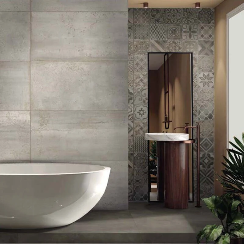 Gres Porcellanato Effetto Cemento Rettificato Naturale 120x120 8.5mm Aluminum Oxide - Gardenia Orchidea