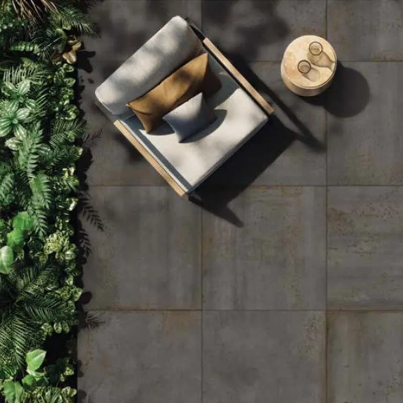 Gres Porcellanato Effetto Cemento Rettificato Naturale 80x80 8.5mm Iron Oxide - Gardenia Orchidea