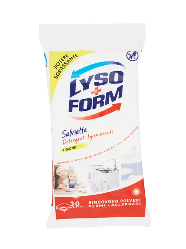 Lysoform Salviette Igienizzanti pz 30 Lemon – Cartone 12 pz