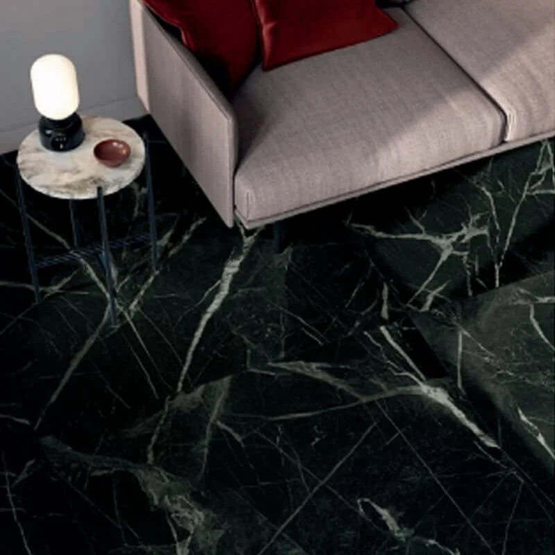 Gres Porcellanato Effetto Marmo Rettificato Lucido 60x120 6mm Deep Green La Marmoteca - Gardenia Orchidea