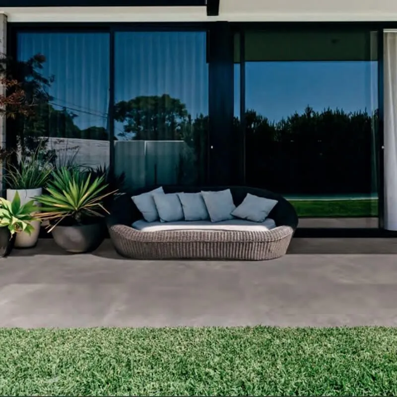 Gres Porcellanato Effetto Cemento Rettificato Grip 80x80 20mm Grigio Corten Make - Gardenia Orchidea