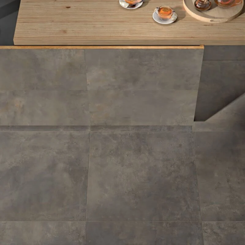 Gres Porcellanato Effetto Cemento Rettificato Naturale 60x120 8.5mm Antracite Corten Make - Gardenia Orchidea