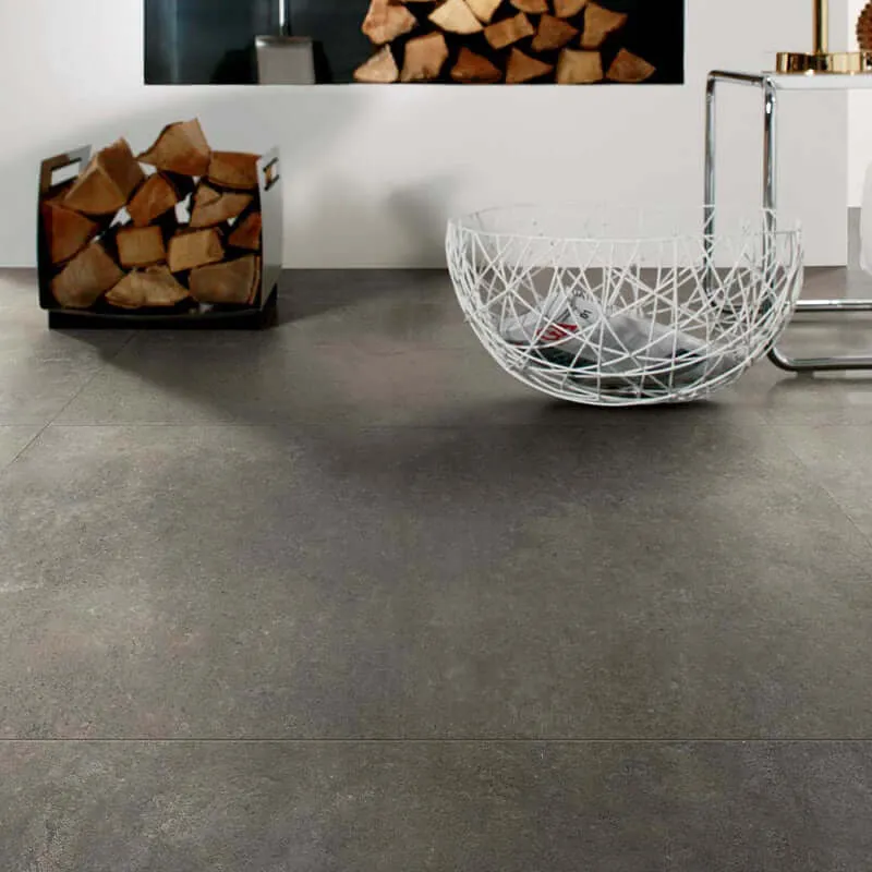 Gres Porcellanato Effetto Cemento Rettificato Naturale 30x60 9mm Liquorice Match up - Florim