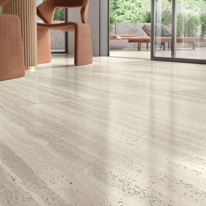 Gres Porcellanato Effetto Marmo Rettificato Naturale 120x120 8.5mm Crema Dorica - Ariana