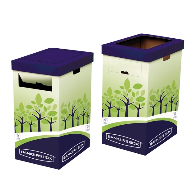 FELLOWES - 8049202 - Cestino riciclo - 31,5 x 60,8 x 42,7 cm - verde-blu - Fellowes - 87042 - Conf. da 2 Pz.