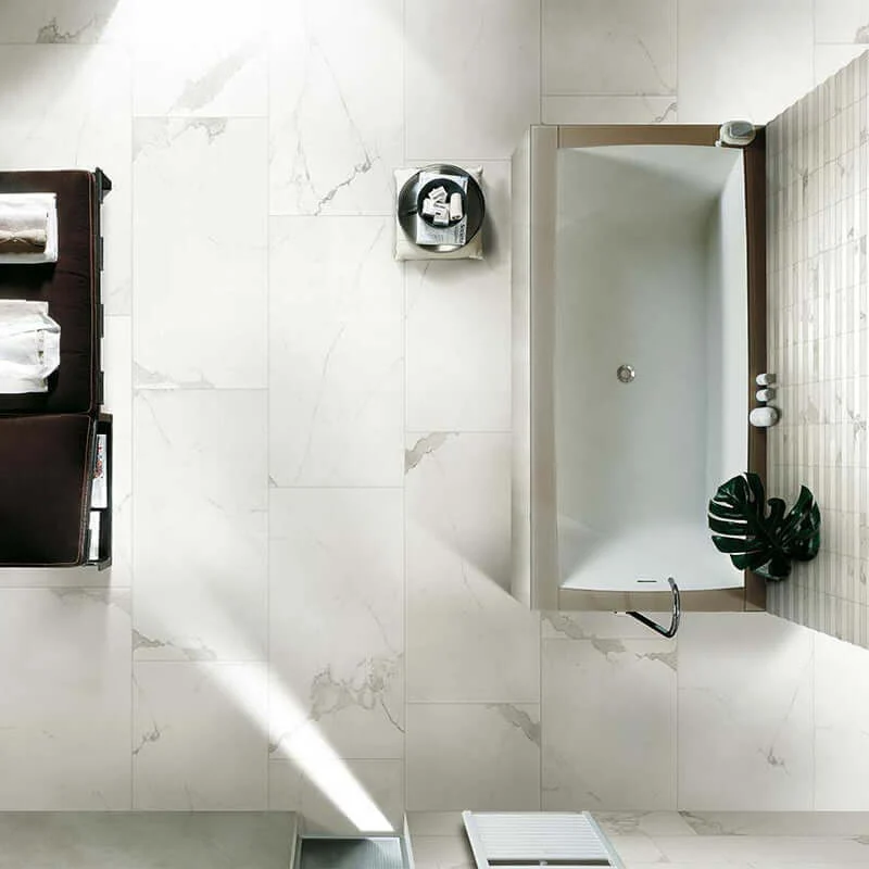 Gres Porcellanato Effetto Marmo Rettificato Naturale 60x120 9mm Calacatta Timeless - Florim