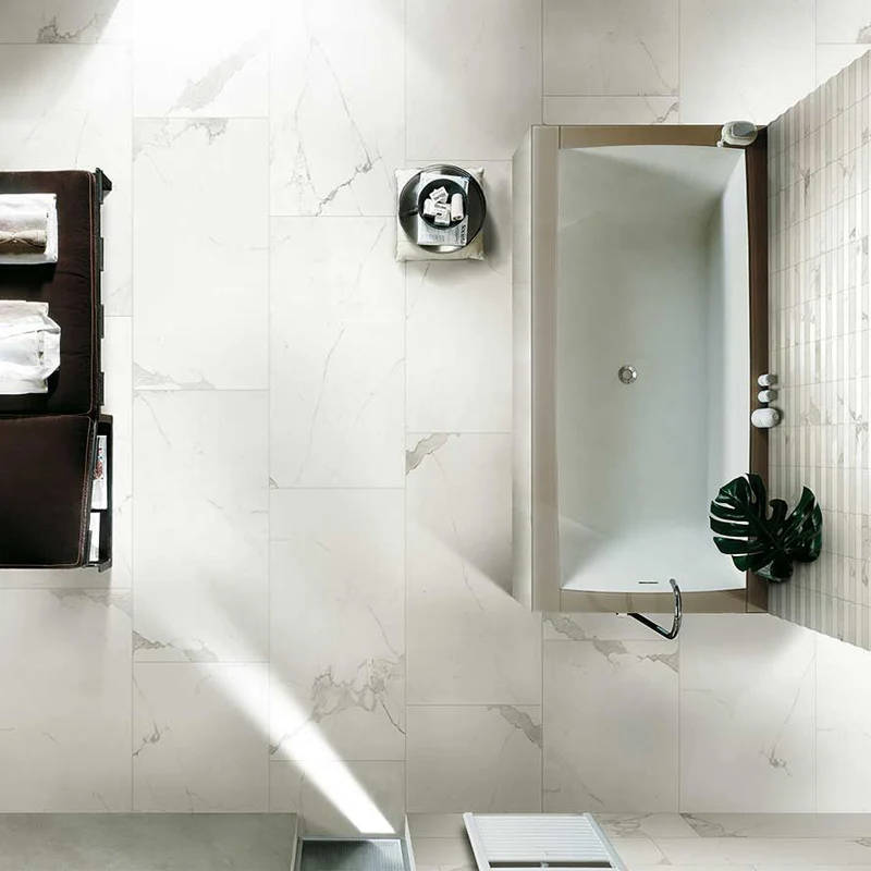 Gres Porcellanato Effetto Marmo Rettificato Lucido 60x120 9mm Calacatta Timeless - Florim