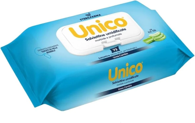L'Unico Salviett Baby pz 72 Bianco Latte – Cartone 15 pz