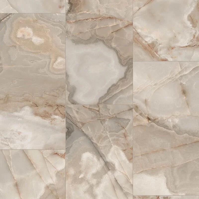 Gres Porcellanato Effetto Marmo Rettificato Lucido 30x60 9mm Noisette Reves de Rex - Florim