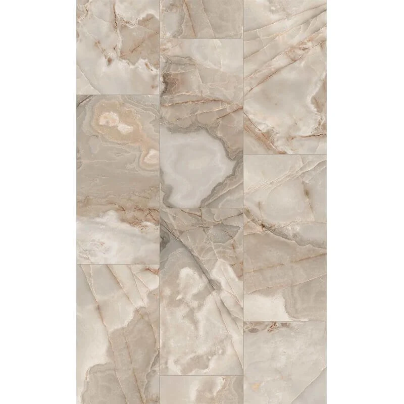 Gres Porcellanato Effetto Marmo Rettificato Lucido 60x60 9mm Noisette Reves de Rex - Florim
