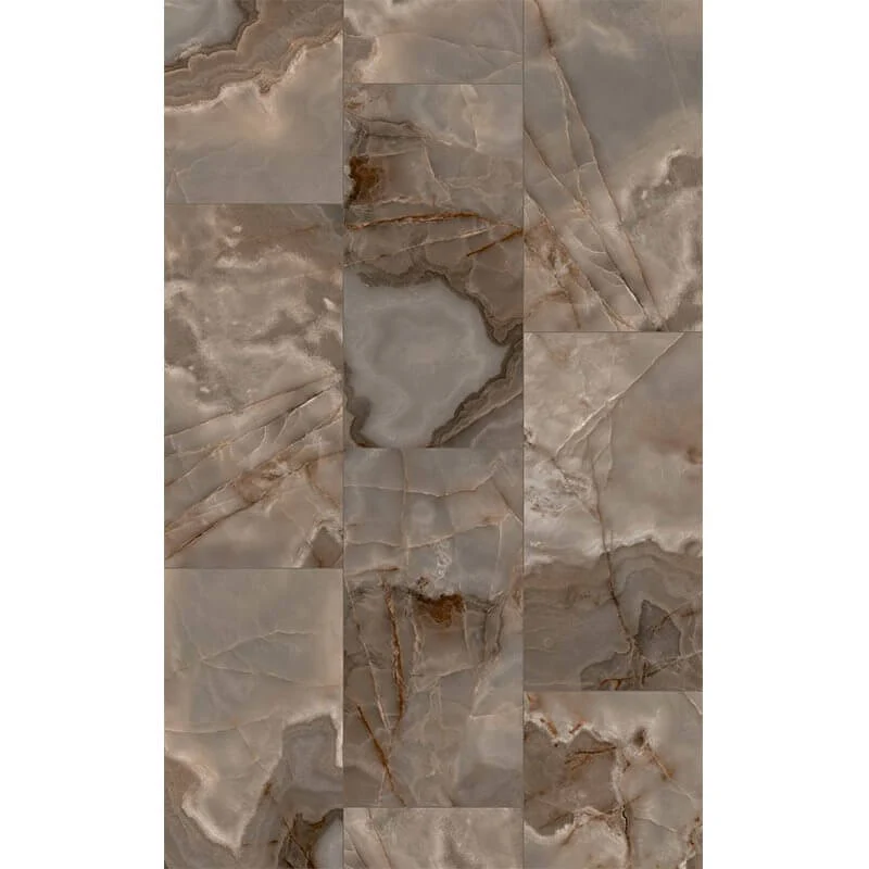 Gres Porcellanato Effetto Marmo Rettificato Lucido 60x120 6mm Choco Reves de Rex - Florim