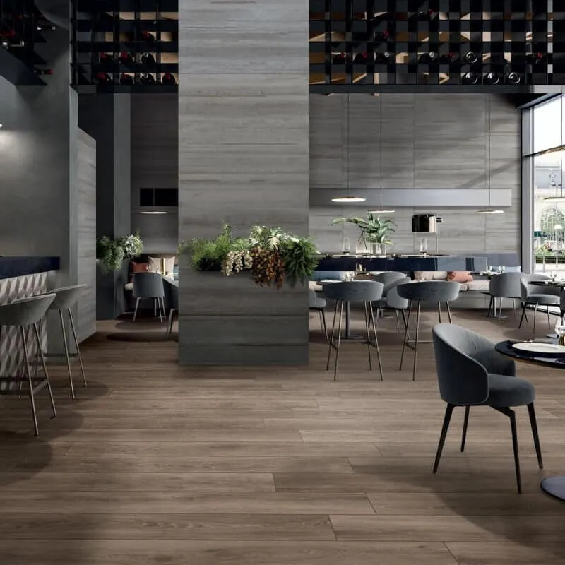 Gres Porcellanato Effetto Legno Rettificato Naturale 20x120 8.5mm Brown Eco Chic - ABK