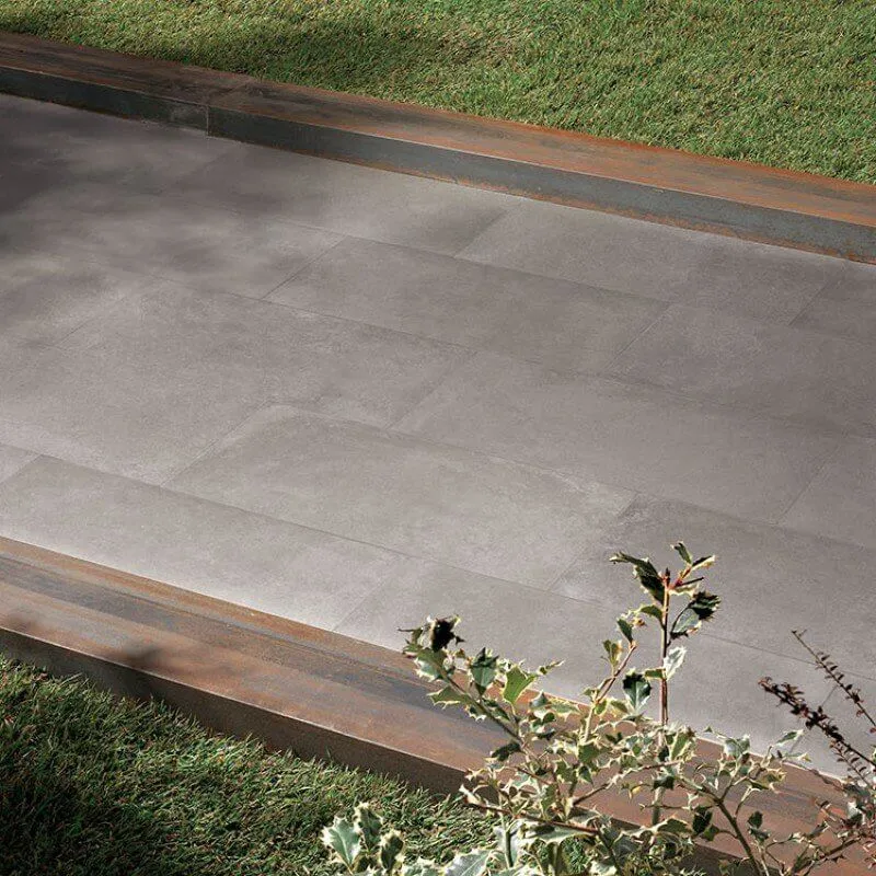 Gres Porcellanato Effetto Cemento Rettificato Naturale 80x80 9.5mm Grey Docks - ABK