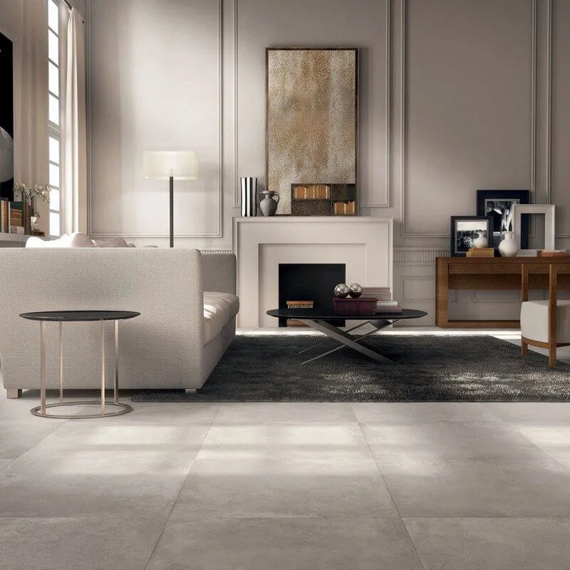 Gres Porcellanato Effetto Cemento Rettificato Naturale 60x60 8.5mm Warm Docks - ABK