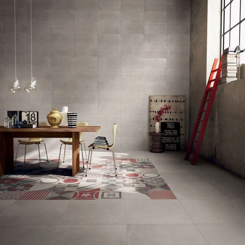 Gres Porcellanato Effetto Cemento Rettificato Naturale 30x60 8.5mm Silver Docks - ABK
