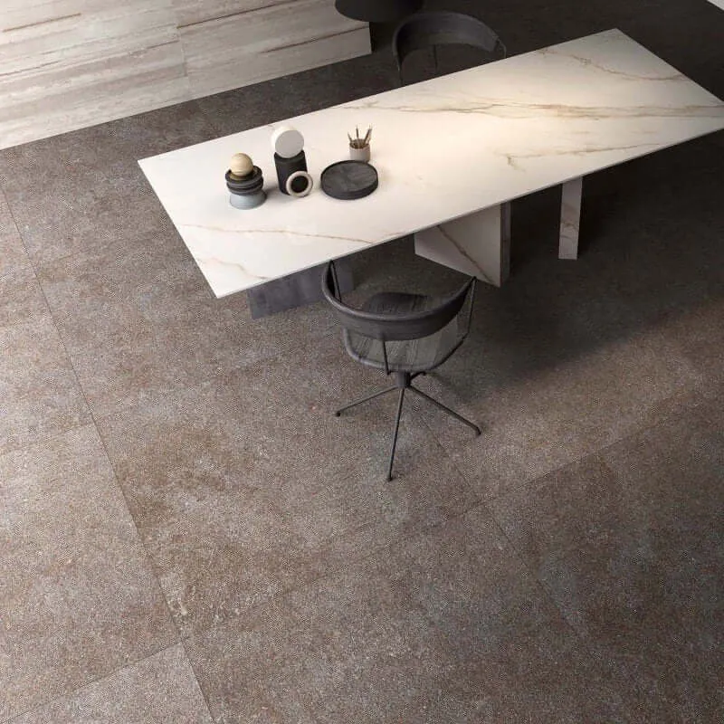 Gres Porcellanato Effetto Pietra Rettificato Naturale 60x60 8.5mm Red Native - ABK
