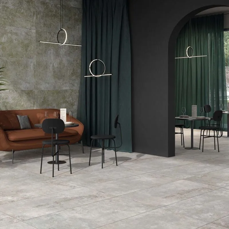 Gres Porcellanato Effetto Cemento Rettificato Naturale 30x60 8.5mm Sage Ghost - ABK