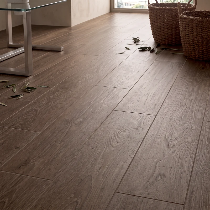 Gres Porcellanato Effetto Legno Lappato 13x78.9 Moka Elite - Gardenia Orchidea
