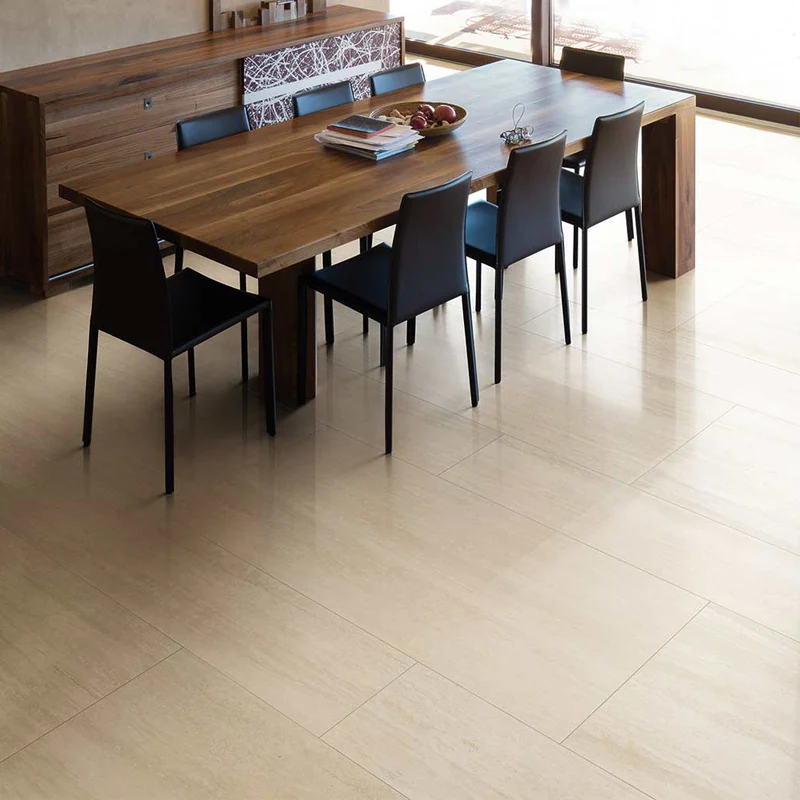 Gres Porcellanato Effetto Marmo Rettificato Lucido 40x80 9mm Travertino Timeless - Florim
