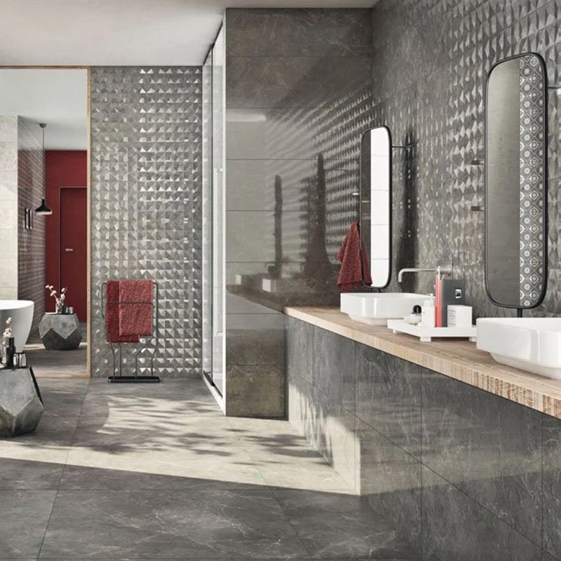 Gres Porcellanato Effetto Marmo Lucido 88x88 Sandy Grey Trilogy - Panaria