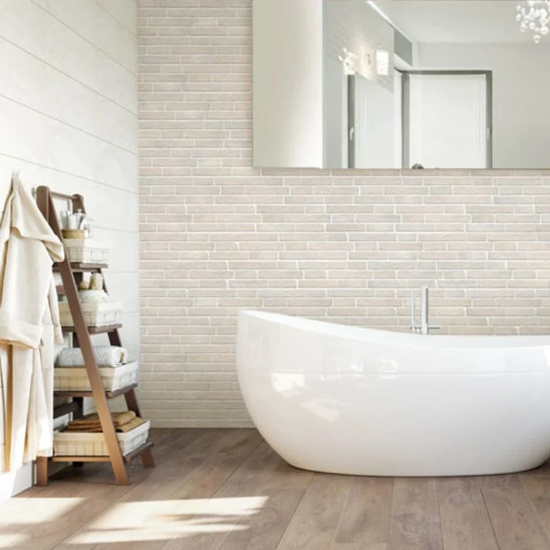 Gres Porcellanato Effetto Muretto Naturale 16x40 Beige chiaro Dany - Keradom srl