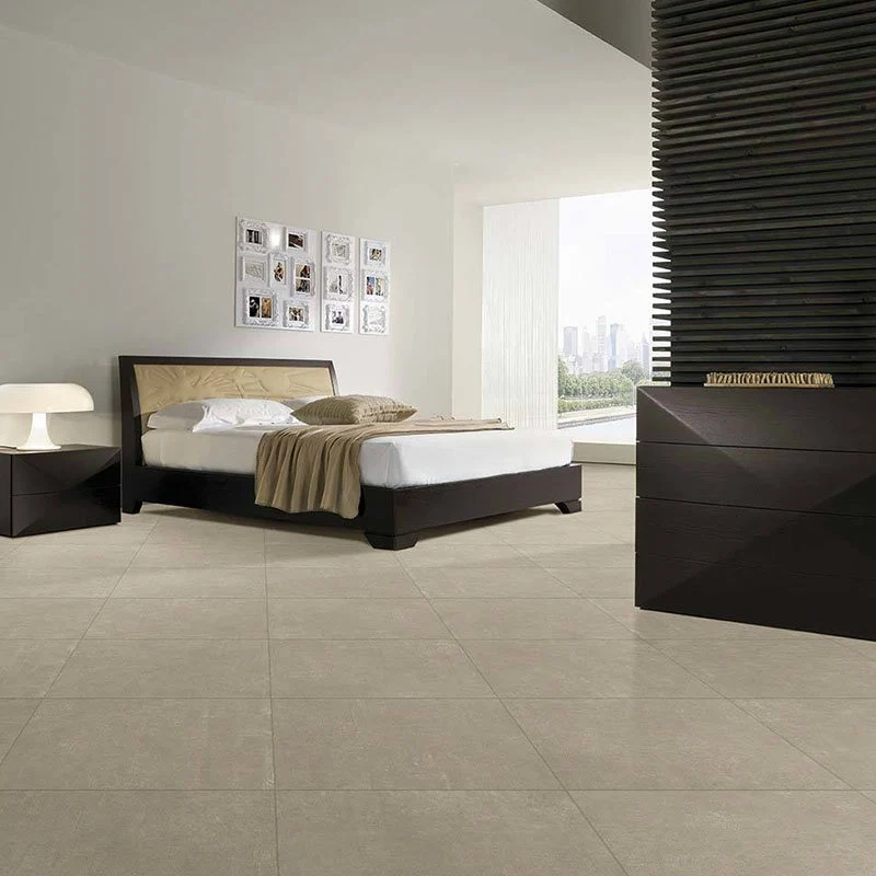 Gres Porcellanato Effetto Cemento Naturale 81x81 Avorio Evoq - Antica Ceramica Rubiera