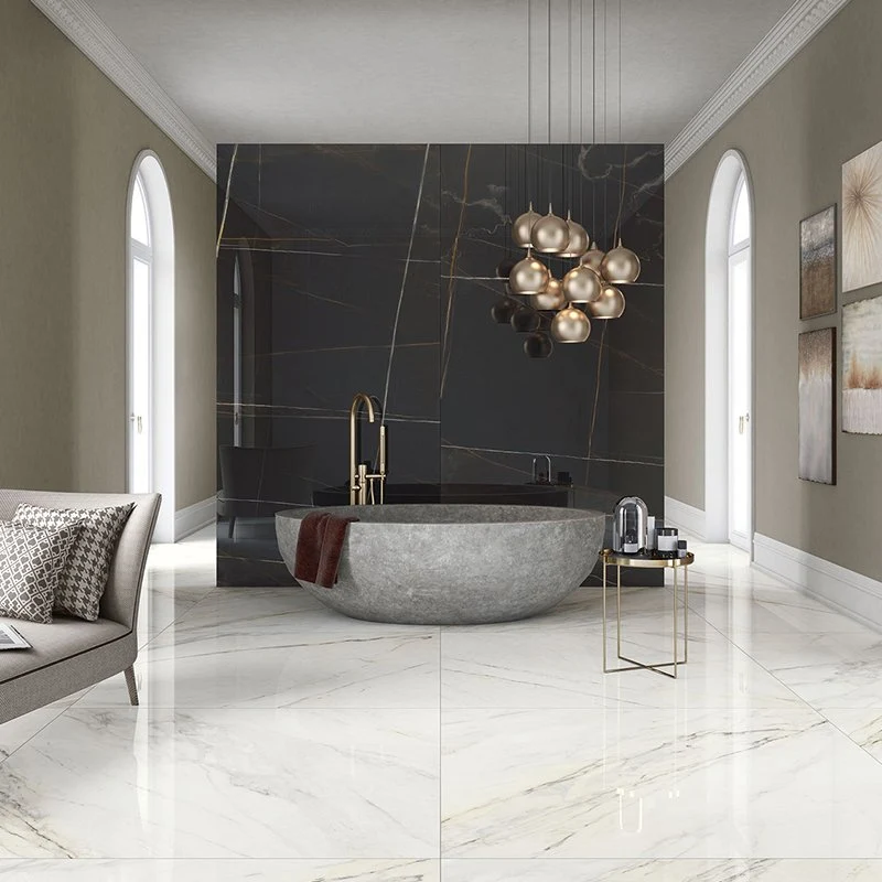 Gres Porcellanato Effetto Marmo Naturale 120x120 Bianco Apuano - Kale